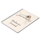 Atmen Sie einfach das Dandelion Butterfly Notebook Notizblock (Linke Seite)