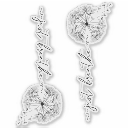 Atmen Sie einfach das Zitat mit Kronleuchter in Wi Aufkleber (Vorderseite)