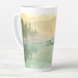 Atmen Sie einfach den Bergwald Gold Green Riesenke Milchtasse