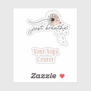 Atmen Sie einfach den Dandelion Butterfly Inspirat Aufkleber