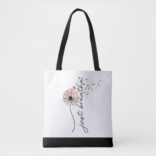 Atmen Sie einfach den Dandelion Butterfly Inspirat Tasche (Vorderseite)