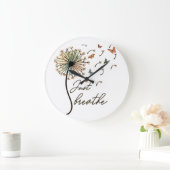 Atmen Sie einfach den Kronleuchter mit Schmetterli Große Wanduhr (Zuhause)