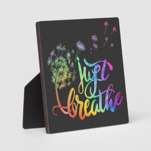 Atmen Sie einfach den Löwenzahn in den Wind Fotoplatte