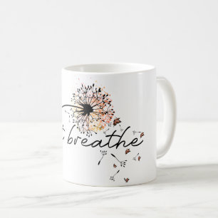 Atmen Sie einfach den Löwenzahn Inspiration Yoga f Kaffeetasse