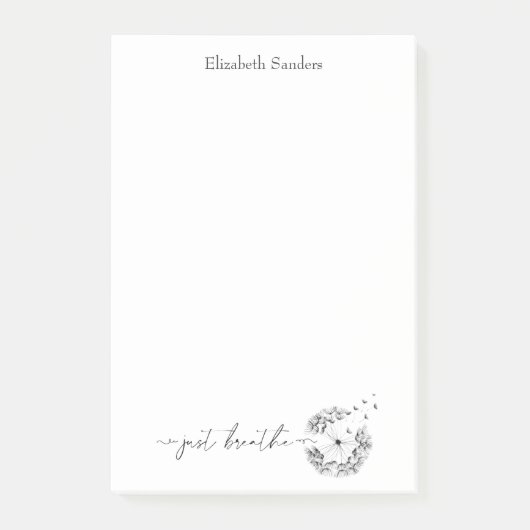 Atmen Sie einfach den Zitat-Kronleuchter im Windsk Post-it Klebezettel (Vorderseite)