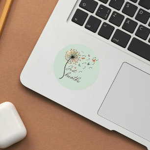 Atmen Sie einfach den Zitiv-Zitiv-Stift Quadratischer Aufkleber