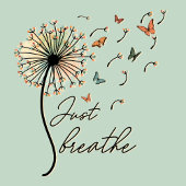 Atmen Sie einfach den Zitiv-Zitiv-Stift Quadratischer Aufkleber