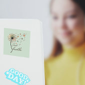 Atmen Sie einfach den Zitiv-Zitiv-Stift Quadratischer Aufkleber