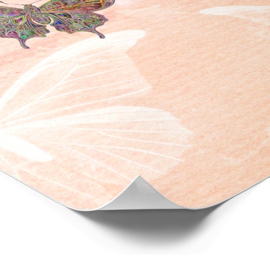 Atmen Sie einfach die Blätter Schmetterlinge Paste Poster (Ecke)