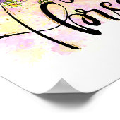 Atmen Sie einfach die Blume Selbstversorgung Inspi Poster (Ecke)