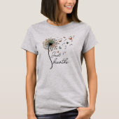 Atmen Sie einfach die Blume und den Schmetterling T-Shirt (Vorderseite)