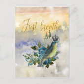 Atmen Sie einfach die Collage Postkarte (Vorderseite)