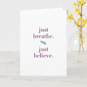 Atmen Sie einfach die Ermutigungsblankkarte aus Karte (Gelbe Blume)