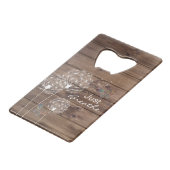 Atmen Sie einfach die Lüster Butterfly Wood-Look Geldbeutel Flaschenöffner (Vorderseite Schrägansicht)