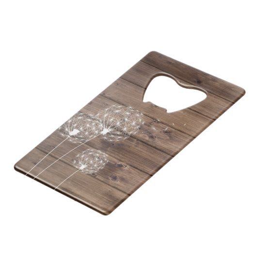 Atmen Sie einfach die Lüster Butterfly Wood-Look Geldbeutel Flaschenöffner (Rückseite Schrägansicht)