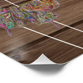 Atmen Sie einfach die Lüster Butterfly Wooden Poster (Ecke)