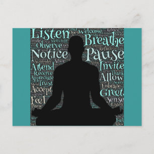 Atmen Sie einfach die Postkarte aus