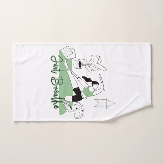 Atmen Sie einfach die Yoga-Medizin-Pose aus Badhandtuch Set (Handtuch)