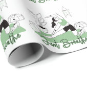 Atmen Sie einfach die Yoga-Medizin-Pose aus Geschenkpapier (Rolleneckpunkt)