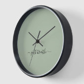 Atmen Sie einfach grüne, elegante Skriptyoga Uhr (Winkel)