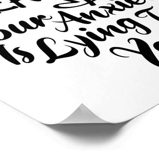 Atmen Sie einfach Ihre Angst zu Ihnen - Yoga Poster (Ecke)