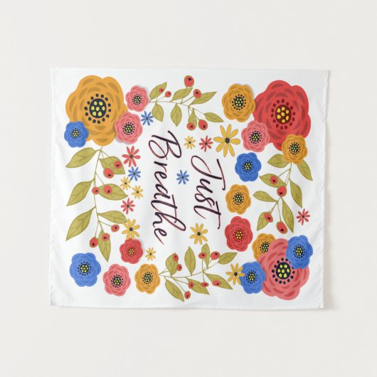 Atmen Sie einfach klein Wandteppich (Vorderseite (Horizontal))