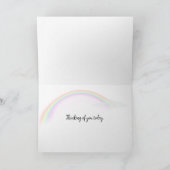 Atmen Sie einfach mit dem Regenbogenherz Karte (Innenseite)
