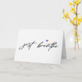 Atmen Sie einfach mit dem Regenbogenherz Karte (Gelbe Blume)