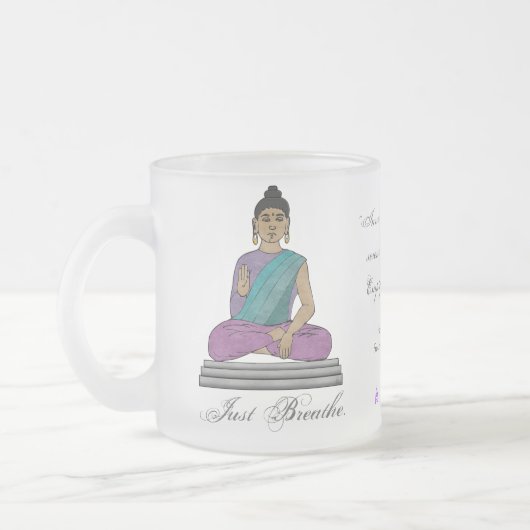 Atmen Sie einfach (Personalisierte Mattierte Glass Mattglastasse (Links)