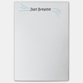 "Atmen Sie einfach" Post-Itanmerkungen Post-it Klebezettel