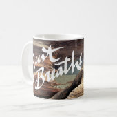 Atmen Sie einfach - Strand-Tasse Kaffeetasse (Vorderseite Links)