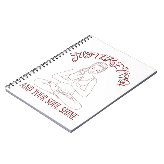 Atmen Sie einfach und Ihr Soul Shine T - Shirt Notizblock (Linke Seite)