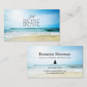 Atmen Sie einfach Yoga und Wellness Visitenkarte (Vorne/Hinten)