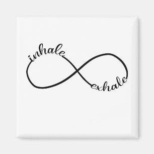 Atmen Sie Exhale Infinity Symbol T - Shirt Yogi Magnet