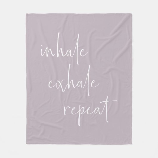 Atmen Sie Exhale Inspiration Zitat Minimalistisch Fleecedecke (Vorderseite)