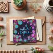 Atmen Sie Exhale Inspirationsherzen Lila Hübsch