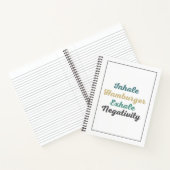 Atmen Sie Hamburger Exhale Negativity Notebook ein Notizblock (Innenseite)