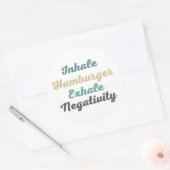 Atmen Sie Hamburger Exhale Negativity Stickers ein (Umschlag)