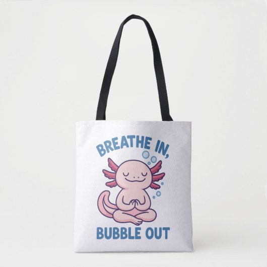 Atmen Sie in Blase aus Axolotl Yoga Tasche (Vorderseite)