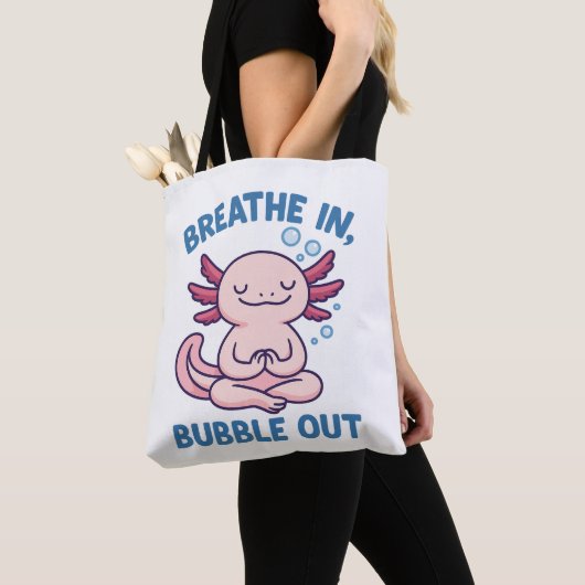Atmen Sie in Blase aus Axolotl Yoga Tasche (Von Nahem)