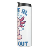 Atmen Sie in Blase aus Axolotl Yoga Thermosbecher (Nach rechts gedreht)