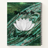 Atmen Sie in Breathe Out Lotus Blume Notebook Notizblock (Rückseite)