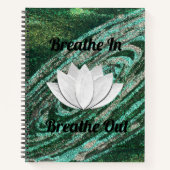 Atmen Sie in Breathe Out Lotus Blume Notebook Notizblock (Vorderseite)