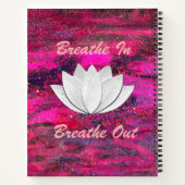 Atmen Sie in Breathe Out Lotus Blume Notebook Notizblock (Rückseite)