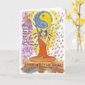 Atmen Sie in der Balance Karte (Gelbe Blume)