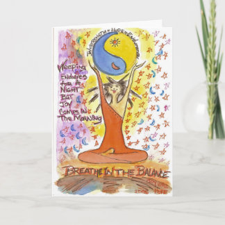 Atmen Sie in der Balance Karte