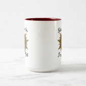 Atmen Sie in Peace Out Mandala Sun Zweifarbige Tasse (Mittel)