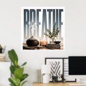 Atmen Sie Luxus-Achtsamkeit Editorial-Grafik  Poster (Heimbüro)