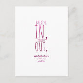 Atmen Sie Motivierend Glitzer Zitat aus Postkarte (Vorderseite)