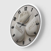 Atmen Sie sich entspannen Lächeln kundengebundene Große Wanduhr (Winkel)